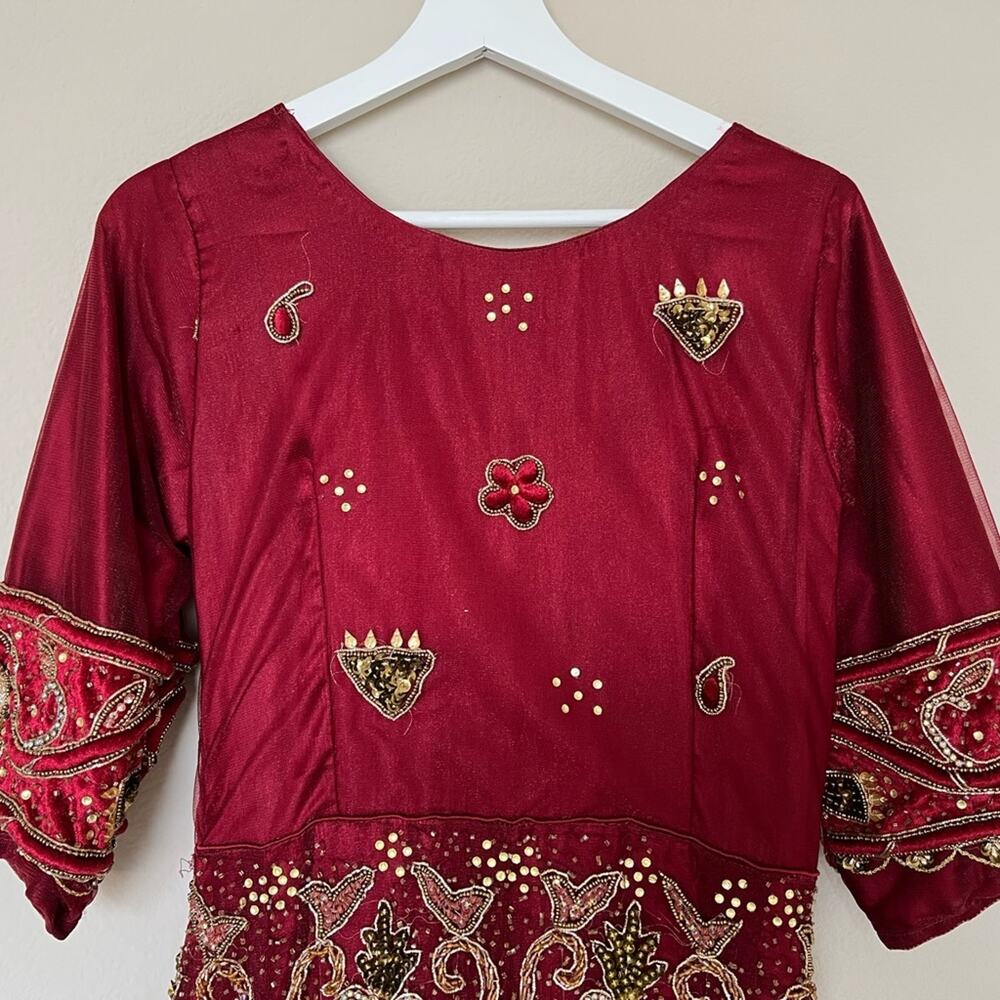 Embroidered Wedding Guest Dress - Picture 11 of 12